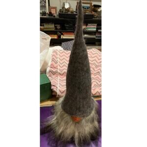 Scandinavian grey fluffy gnome